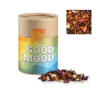 50 g Bio Tee Gute Laune in kompostierbarer Pappdose mit Werbeetikett Bild 1