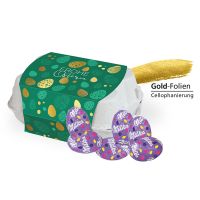 Milka Alpenmilch-Eier 6er-Set in Eierkartonage mit Werbebanderole Bild 4