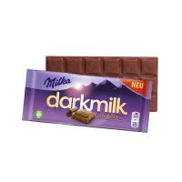 85 g Milka Schokoladentafel Darkmilk in einer Werbekartonage mit Logodruck Bild 4