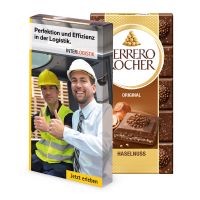90 g Ferrero Rocher Schokoladentafel im Werbeschuber mit Werbedruck Bild 1