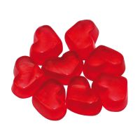 4er HARIBO rote Mini-Herzen Fruchtgummi Kettenbeutel mit Werbebedruckung Bild 2