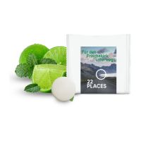 Dropz Minze Limette im Flowpack mit Werbeetikett Bild 3