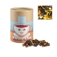 40 g Erdbeer-Himbeere Tee in Eco Pappdose Midi mit Werbedruck Bild 1