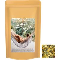 50 g Ayurveda Relax-Tee im Midi Doypack mit Werbeetikett Bild 1