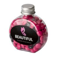60 g farbige Schoko-Linsen in Candy Bottle mit Werbeetikett Bild 1