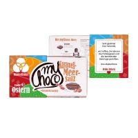 180 g myChoco Schokoladentafel Karamell-Meersalz mit Werbebanderole Bild 4