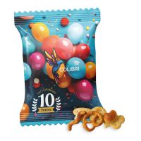 10 g PartyMix Cracker im Werbetütchen mit Logodruck Bild 1