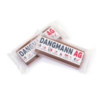 25 g Karamell-Schokoladenriegel handgeschöpft mit Werbeetikett Bild 1