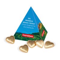 25 g Lindt Schokoladenherzen in Werbe-Pyramide mit Logodruck Bild 2