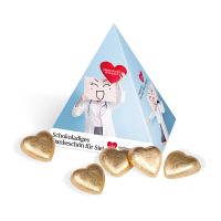 25 g Lindt Schokoladenherzen in Werbe-Pyramide mit Logodruck Bild 1