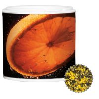 25 g Orangen-Pfeffer in Gewürzpappstreuer mit Werbebanderole Bild 1