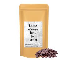 250 g Bohnenkaffee in Doypack mit Werbeetikett Bild 1