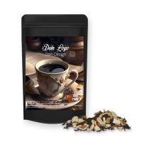 20 g Wintertage Tee im schwarzen Mini Doypack mit Werbeetikett Bild 1