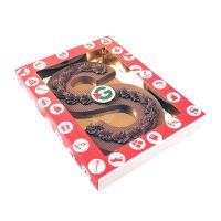 400 g Schokoladen S-Buchstabe mit Logo im Geschenkkarton mit Sichtfenster Bild 1