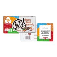 180 g myChoco Schokoladentafel Mandel-Honig-Meersalz mit Werbebanderole Bild 2