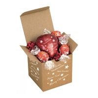 Weihnachtsapfel und Lindor Kugeln in Box mit Werbeanbringung Bild 1