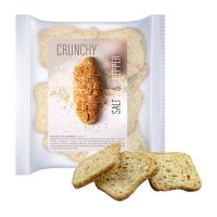 20 g Express Bio Brot Chips Salz und Pfeffer im Werbetütchen mit Werbeetikett Bild 1