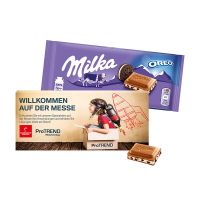 100 g Milka Schokoladentafel in einer Werbekartonage mit Logodruck Bild 1