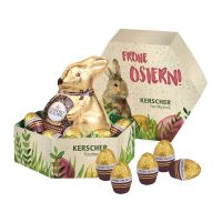 105 g Osternest Ferrero Rocher Schokoladenmischung (Graspapier) mit Werbedruck Bild 1