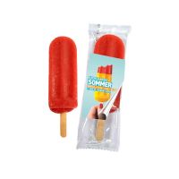 90 ml Erdbeer Sorbet-Eis mit Werbeetikett Bild 1