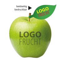PR LogoApfel grün mit Blatt und Werbebedruckung Bild 5