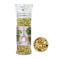 50 g Bio Kräuter-Salz in Gewürzmühle mit Werbeetikett Bild 1