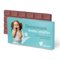 100 g Tafel Schutzengel Schokolade in Versandkartonage mit Werbedruck Bild 3