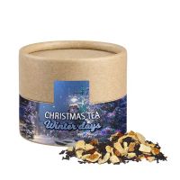 30 g Wintertage Tee in kompostierbarer Pappdose mit Werbeetikett Bild 1