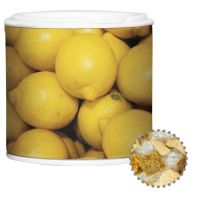 30 g Zitronen-Salz in Gewürzpappstreuer mit Werbebanderole Bild 1