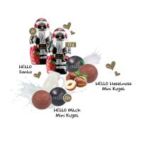 Organic Tisch-Adventskalender Lindt HELLO Mini Kugeln und 2 Lindt HELLO Santa mit Werbedruck Bild 4