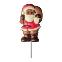 35 g Schoko-Lolli Weihnachtsmann mit Werbeanhänger Bild 1