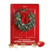 Wand-Adventskalender Lindt Schokoladen-Herzen mit Werbedruck Bild 1