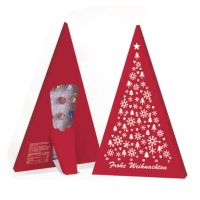 Dreieck Adventskalender Lindt Weihnachtsbaum mit Werbedruck Bild 1