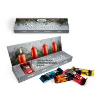Lindt HELLO mini Sticks Adventsbox aus 100 % Kartonage mit Logodruck Bild 1