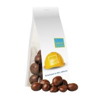 40 g Express Bio Erdnüsse mit Schokolade im Standbeutel mit Werbereiter Bild 1