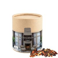 40 g Kaminfeuer Tee in kompostierbarer Pappdose mit Werbeetikett Bild 1
