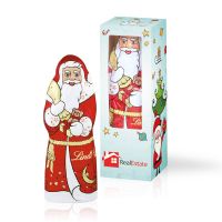 40 g Lindt Schokoladen Weihnachtsmann mit Werbedruck Bild 1