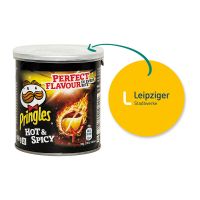 40 g Mini Pringles Hot & Spicy mit Werbeflyer und Logodruck Bild 1
