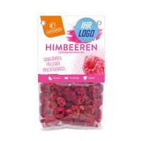 20 g LANDGARTEN Pure Bio Himbeeren im Standbodenbeutel mit Werbeaufkleber Bild 1