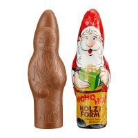 70 g Klett Schokoladen Weihnachtsmann in individuell bedruckbarer Stanniolfolie Bild 1