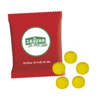 6,5 g HARIBO gelbe Mini-Smileys Fruchtgummi im Werbetütchen mit Logodruck Bild 1