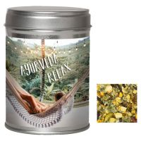 60 g Ayurveda Relax-Tee in Dual-Dose mit Werbeetikett Bild 1