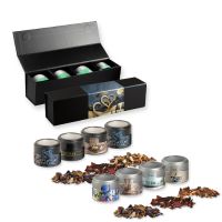 4er Geschenk-Set Premium schwarz mit Magnetverschluss Weihnachts Teesorten Bild 1