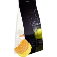 Zitrone und Orangen Bonbons im Standbodenbeutel mit Werbereiter Bild 1