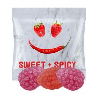 7 g Erdbeer Chili Bonbons im Werbetütchen mit Werbedruck Bild 1