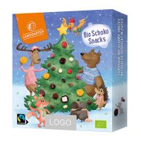 380 g LANDGARTEN Adventkalender Bio Schoko mit Logoanbringung Bild 1