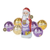 Milka Alpenmilch Schokoladenmischung in Kissenverpackung mit Werbedruck Bild 2