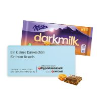 85 g Milka Schokoladentafel Darkmilk in einer Werbekartonage mit Logodruck Bild 2