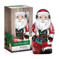 140 g Lindt HELLO Xmas Santa in Faltschachtel mit Sichtfenster und Werbedruck Bild 1