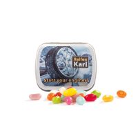 American Style Jelly Beans in Klappdeckeldose mit Werbedruck Bild 1